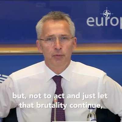 NATO Secretary General Jens Stoltenberg making it very clear what's at stake