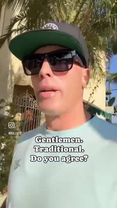 Johnny Sins lookalike out here talking about what a real man is supposed to be