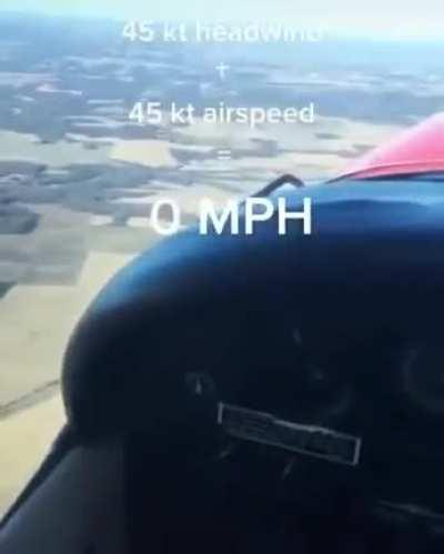 Going the same speed as the wind in the opposite direction