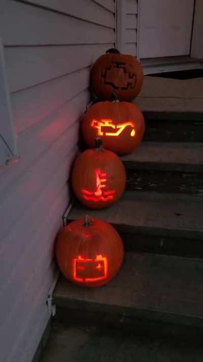 I carved these very scary lights