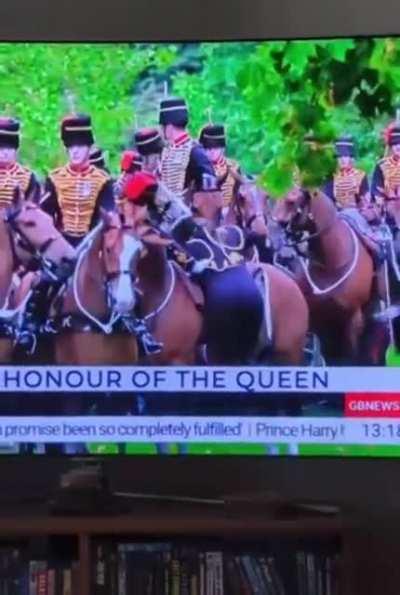 Royal guard mounting a horse