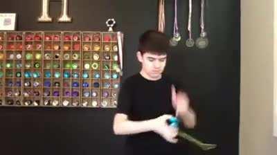 Yoyo champion Hunter Feuerstein demonstrates his 