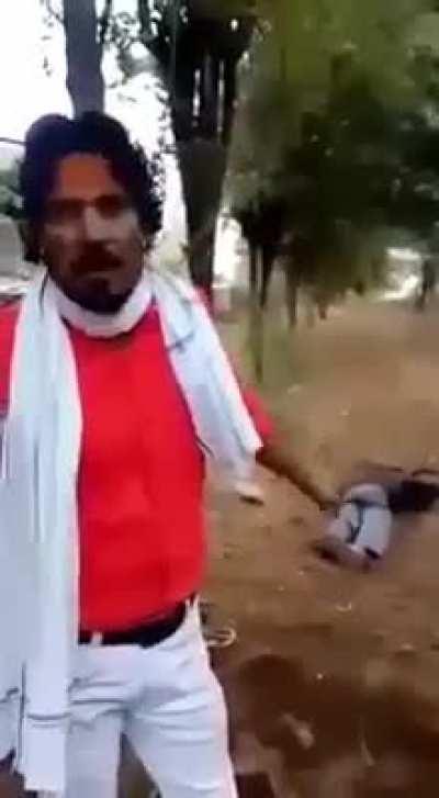 Uncensored video of the man hacked and burnt alive in Rajasthan.