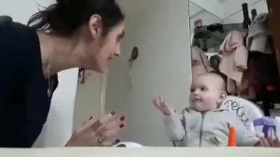 Baby speaking italian