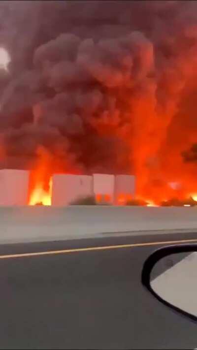 BREAKING: LA Amazon warehouse on fire!