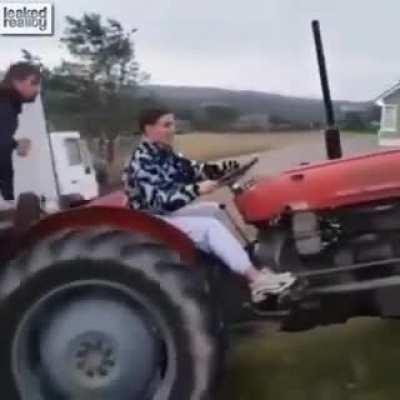 WCGW driver training on a tractor.