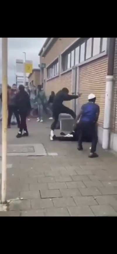 White teen got beaten by black gangs in Belgium for refusing to pay protection money