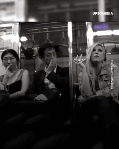 Singer Ke$ha singing too loudly inside a Tokyo metro railway