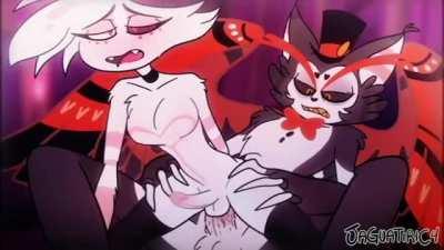 Hazbin Hotel Gay Animation Angel Dust x Husk