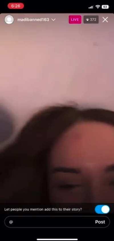 Madibanned showing OF clip of her getting fucked