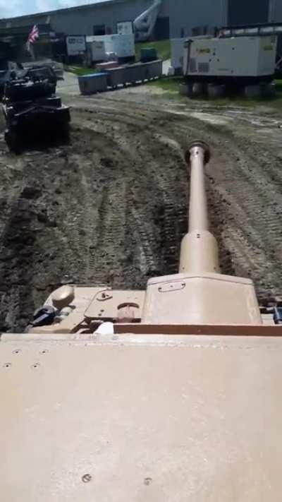 Taking a ride on a restored Panzer IV Ausf. G owned by the Australian Armour and Artillery Museum.