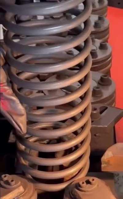 Cold-winding these massive springs