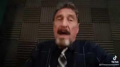 John McAfee records his take on TikTok before his suicide