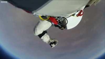 Felix Baumgartner jumps from outer space