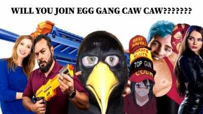 ONLY ENLIGHTENED BIRDS CAN ENTER EGG GANG CAW CAW