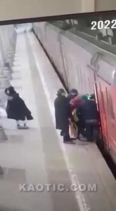 Train takes woman for a ride