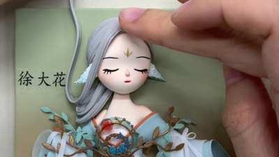 Sculpting a figurine with polymer clay