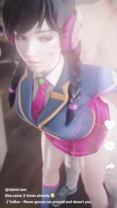 Academy D.Va fucked in the hallway (Idemi)