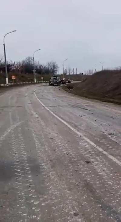 Destroyed russian column on the outskirts of Kherson