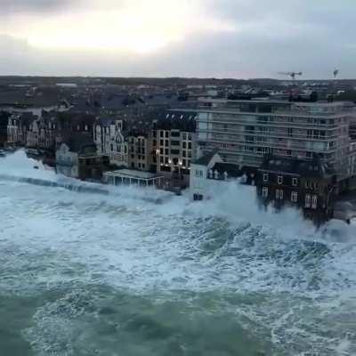 Saint-Malo, France has one of the highest tides in the world.