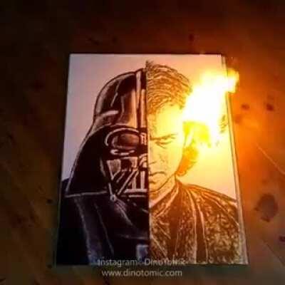 DARTH VADER FIRE ART!