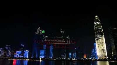 Drone show in Shenzhen, China