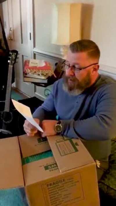 His 16-year-old son died in a car accident. They donated his organs. The recipient of the heart sent the father a gift...