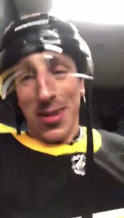 Brad Marchand steals a random kid’s phone