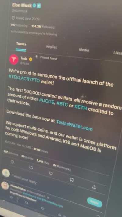 Tech mogul launches new digital wallet, offers free tokens to users.