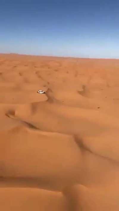 The moment they found a guy that was lost and stranded in the desert for 4 days