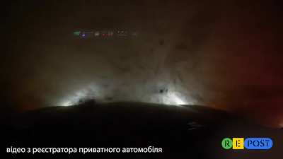 The moment a bomb hit Kharkiv tonight