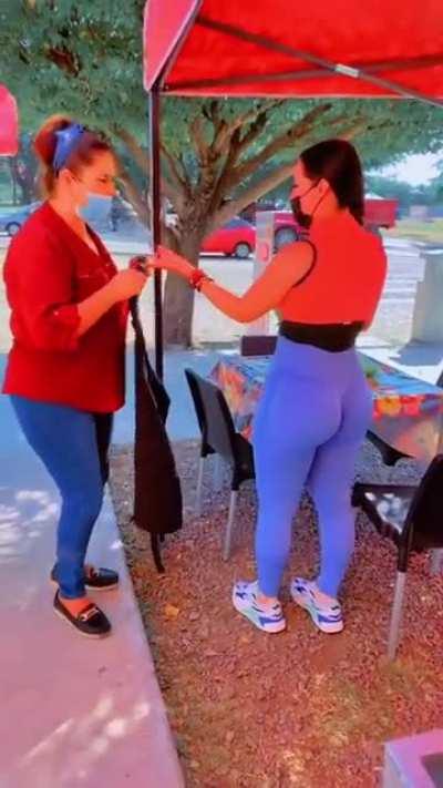 To wear yoga pants around a protective mother