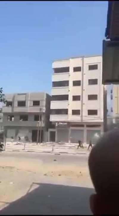 Israeli bombing at Sheikh Zayed Square in the northern Gaza Strip (uploaded in telegram 10 mins ago)