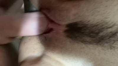 Dick sliding in some creamy pussy