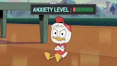 Huey's Anxiety level