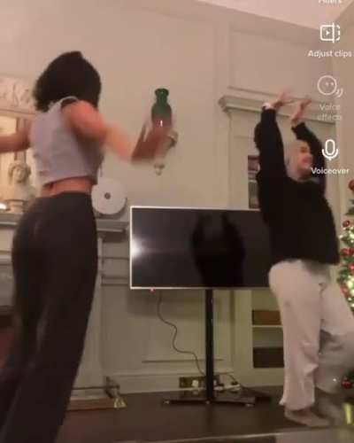 Vanessa Hudgens feeling very bouncy in a tanktop at Christmas