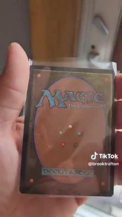 This shaky video was taken by the guy who pulled “The One Ring” Magic card, realizing he had just struck gold. He went on to sell it for $2,000,000.