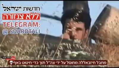 Hezbollah militant near the northern  Israeli border with Lebanon picking his nose and gets a headshot.