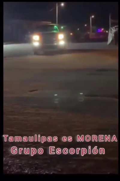 Grupo Scorpion de cartel Del Golfo Convoy en Rio Bravo, Tamaulipas (recent)