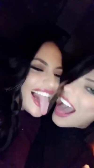 Drunk straight girls having fun