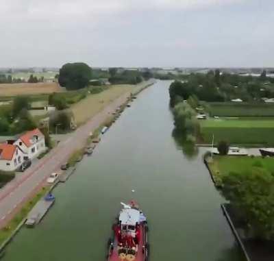 Timelapse of a boat ride through the Netherlands (Rotterdam - Amsterdam)