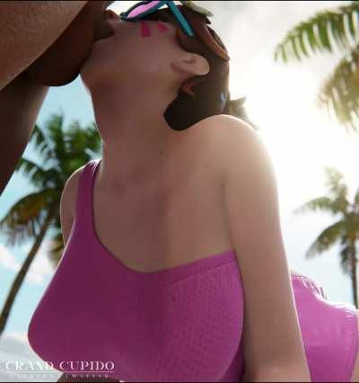 Dva Mouth fucked on the Beach [Overwatch] (Grand Cupido)