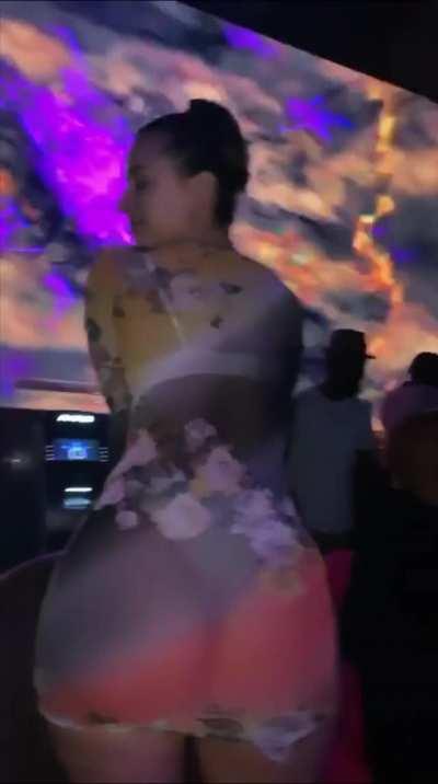 Fat Ass in a See Through Dress