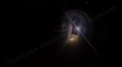 First-Person view of a Hamas tunnel being flooded.