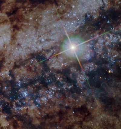 The Hubble telescope capturing the explosion of a star