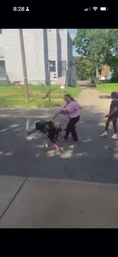 Entire neighborhood laughs at girl after losing embarrassing fight 