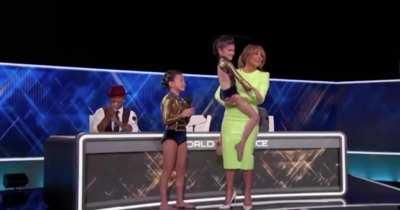 a young dancer with selective mutism builds up the courage to say hi to jennifer lopez on 'world of dancers' and her teammates are so proud of her- I don’t know if this is the right place for this but it spoke to me as a learning disabled person