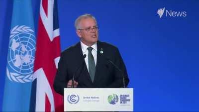 Scott Morrison slip of the lip in COP26 speech: &quot;in the Indo-Pacific, the scene is set, global momentum to tackle China&quot;