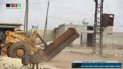 FSA converted a front-end loader into a six barreled 