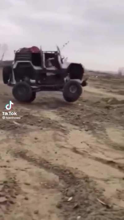 Off-roading in the Jeep